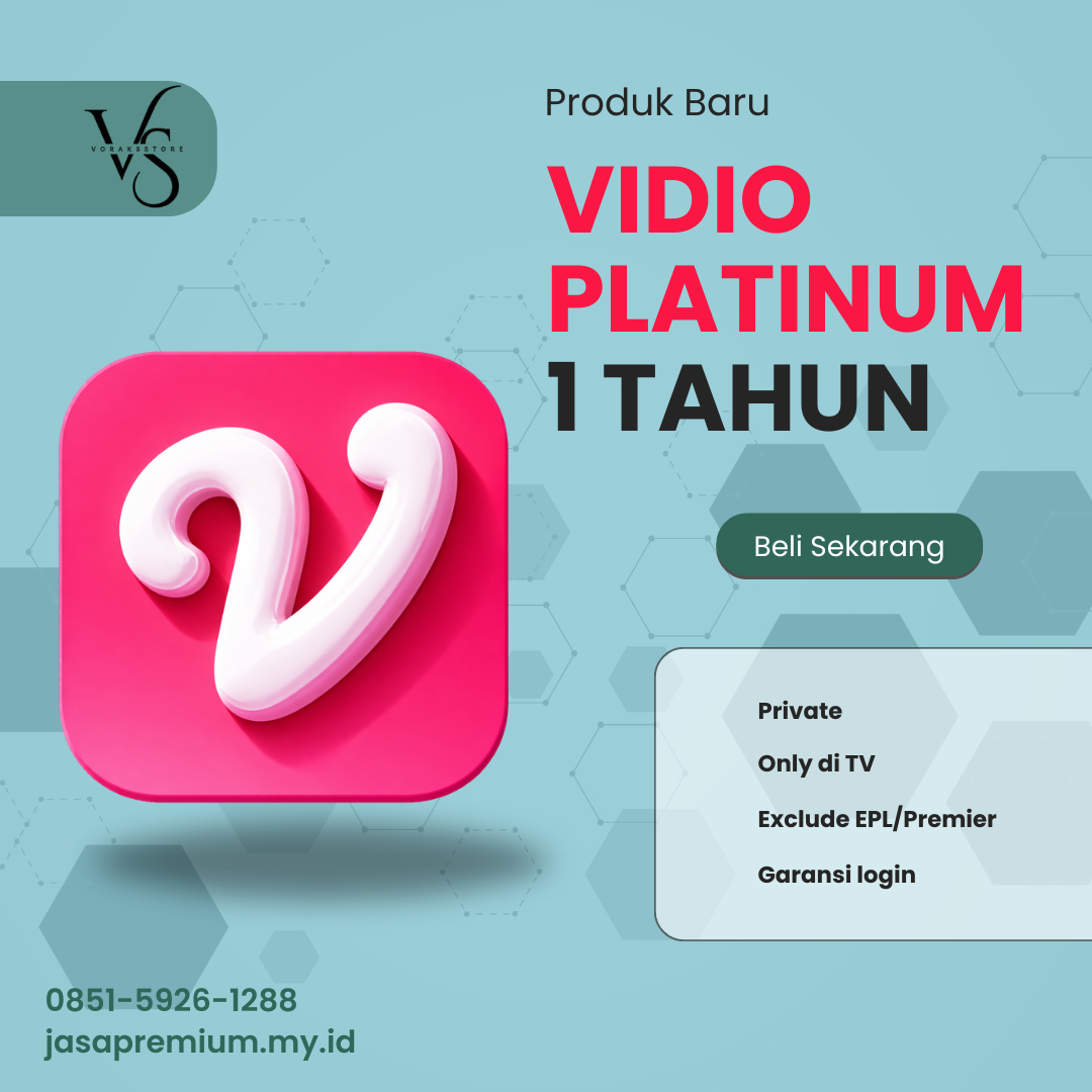 VIDIO PLATINUM 1 TAHUN KHUSUS TV