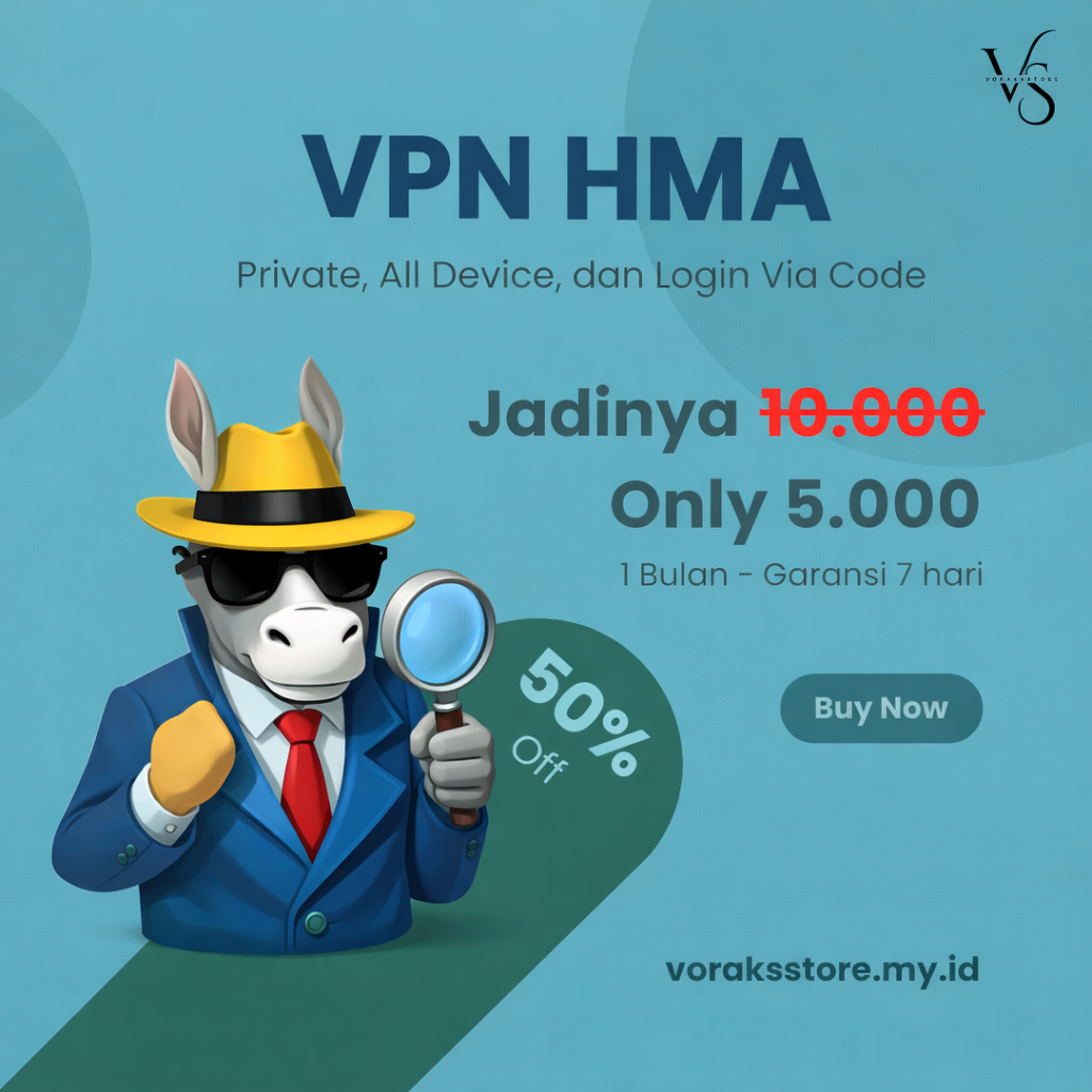 VPN HMA 1 BULAN PRIVATE